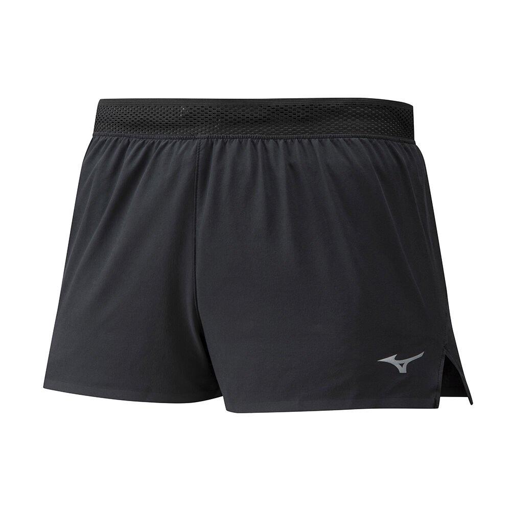 Mizuno Men's Shorts Aero Split 1.5 Black - OVDHCZY-96